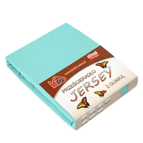 Трикотажне простирадло з резинкою Jersey KARO, - м'ята