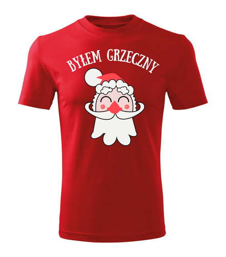 Футболка чоловіча святкова "Byłem grzeczny" Moocha, - білий