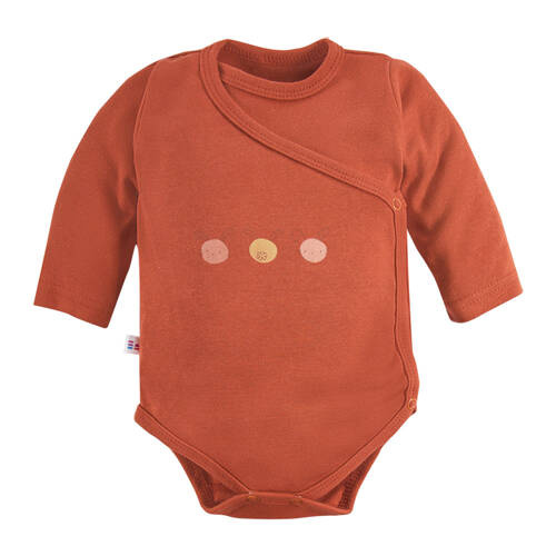 Дитяче боді з довгим рукавом Animals Eevi, - рудий