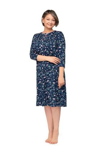 Нічна сорочка жіноча 204 Bogna II на гудзиках Martel, - темно-синій