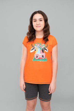 Blonde Піжама для дівчинки Italian Fashion - помаранчевий / темний меланж