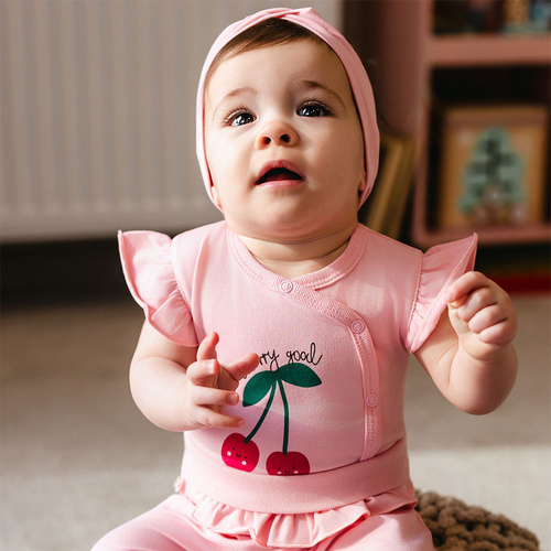 Боді для немовляти Eevi Cherry короткий рукав бавовна зручне