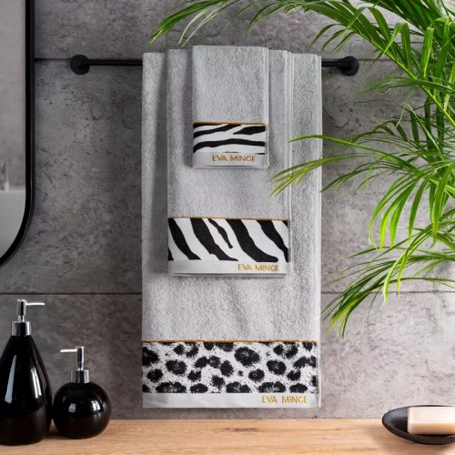 Рушник Eva 22 Eva Minge pantera Eurofirany, - сріблястий