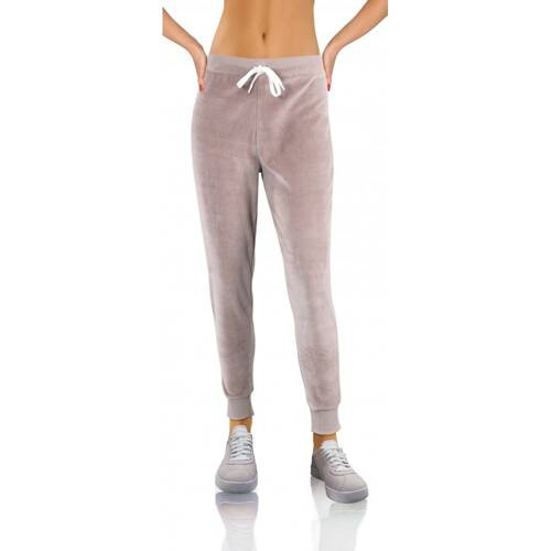 Жіночі спортивні велюрові штани Sesto Senzo,-брудно-рожевий