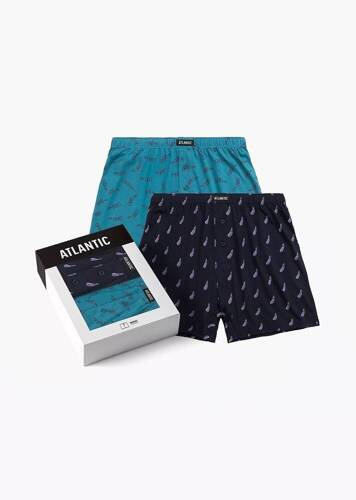 Набір трусів боксерок чоловічих 2шт. 2MBH-002 Atlantic, - темно-синій/зелений
