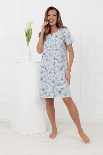 Нічна сорочка CELOZJA Italian Fashion жіноча бавовняна з коротким рукавом