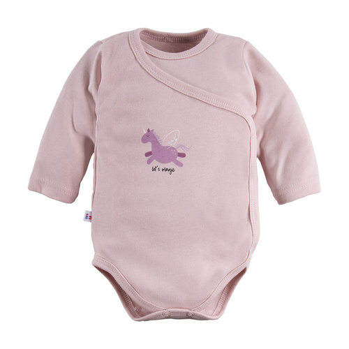 Дитяче боді з довгим рукавом Animals Eevi, - рожевий