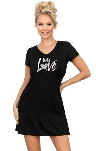 Жіноча нічна сорочка Pantera Donna, - чорний