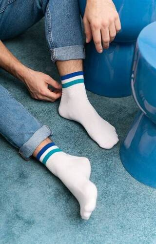 Шкарпетки чоловічі спортивні art.054 Paski Steven,-300 білий