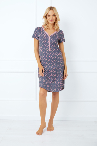 Нічна сорочка жіноча Tiana короткий рукав Italian Fashion, - принт