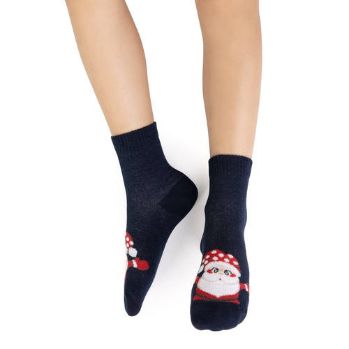 Шкарпетки святковий узор art.138 Steven, - 382 темно-синій