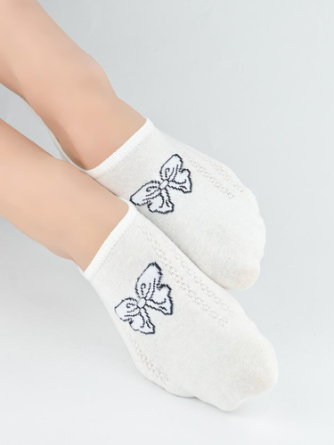 Жіночі слідки Noviti ST095 – бавовняні балерини, силікон на п’яті