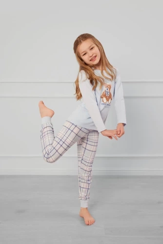 Піжама для дівчинки Katrin Italian Fashion, - блакитний/принт