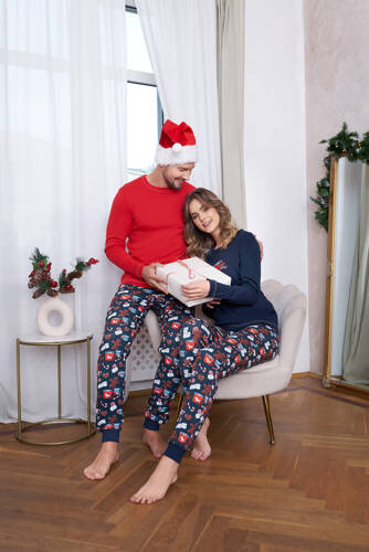 Піжама жіноча Makala Italian Fashion, - темно-синій/принт