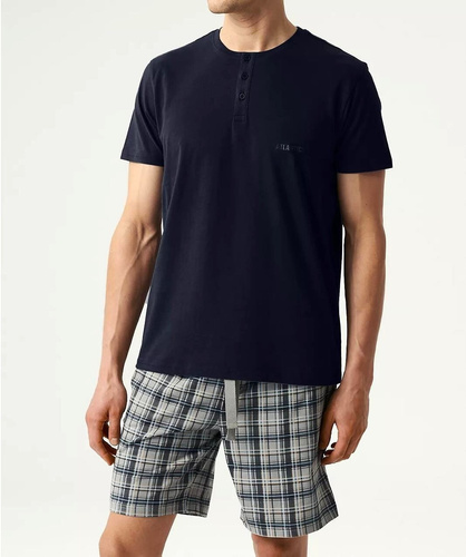 Піжама чоловіча  NMP-380 Atlantic,- темно-синій/сірий