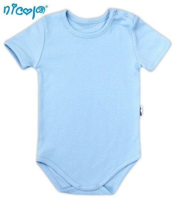 Дитячий боді з короткими рукавами 009 11 "Basic" Nicol - голубий