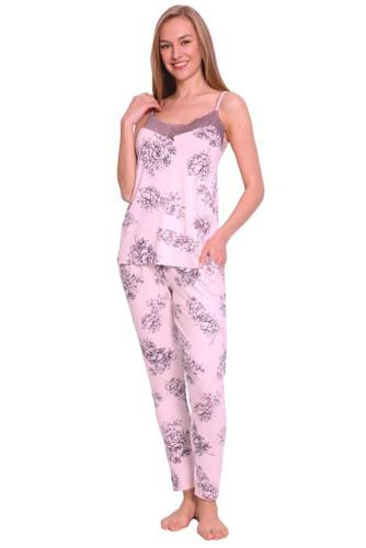 PDD4400-106 Піжама жіноча на бретельках, штани,  Moraj - рожевий