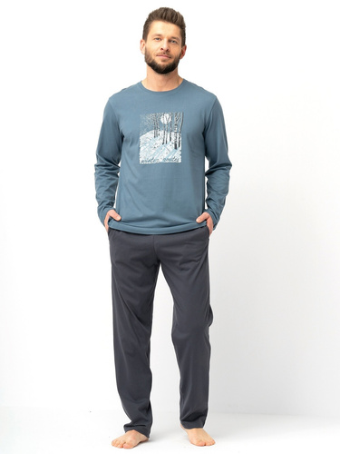 Чоловіча піжама Key MNS 627 бавовна,сірий