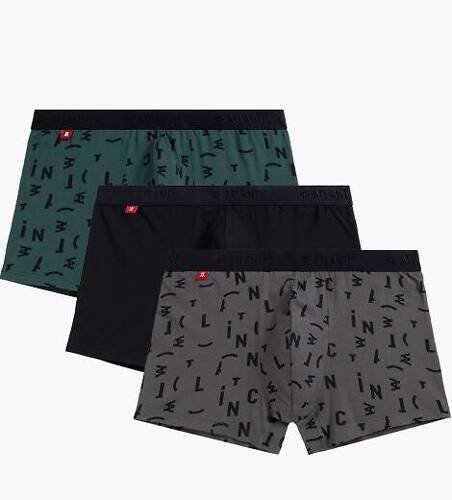 Набір боксерок чоловічих 3шт. 3MH-182 A'3 Atlantic, - зелений/чорний/графітний