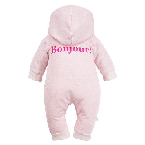 Дитячий чоловічок з капюшоном Bonjour Eevi, - рожевий