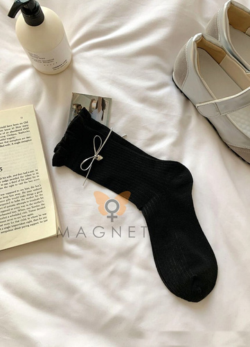 Шкарпетки Magnetis CC-251103 бавовна рубчик бантик комфорт black