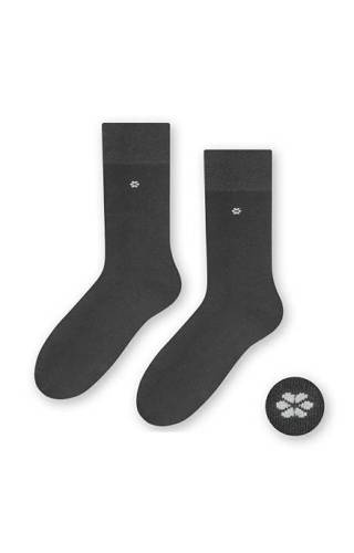 Чоловічі класичні костюмні шкарпетки art.056 Steven, - графітні квітка 094