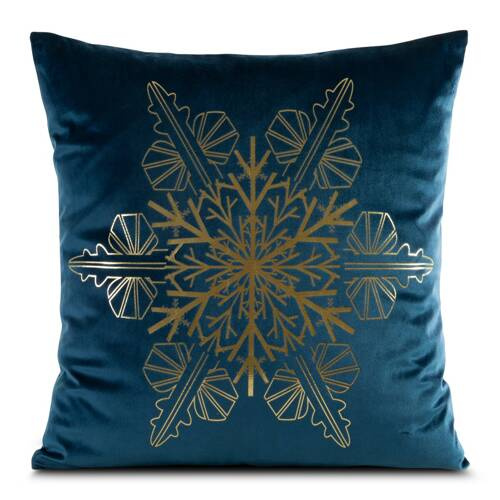 Декоративна наволочка Joy 2 Сніжинка Eurofirany - темно-синій