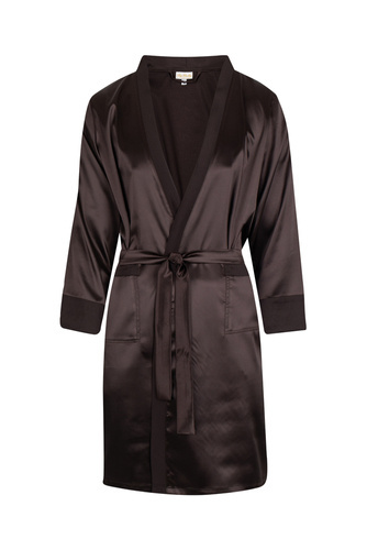 Ares Чоловічий халат сатиновий ByShelly - коричневий
