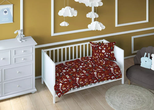 Дитяча бавовняна постільна білизна Країна снів 3503 В Kraina Snów czary mary Karo