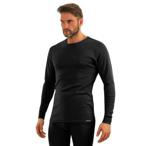 Базова кофта чоловіча 111 бавовна Sesto Senso,- чорний