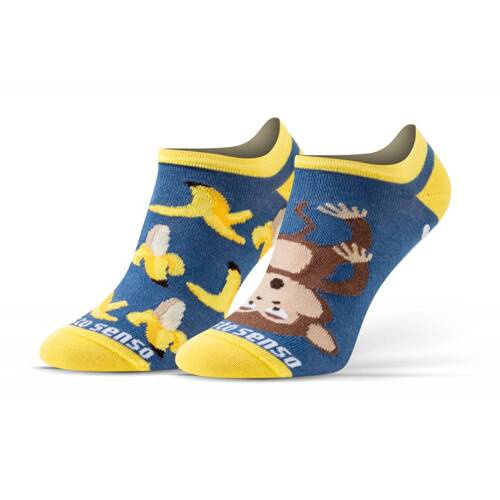 Короткі шкарпетки Банани finest cotton Sesto Senso, - синій