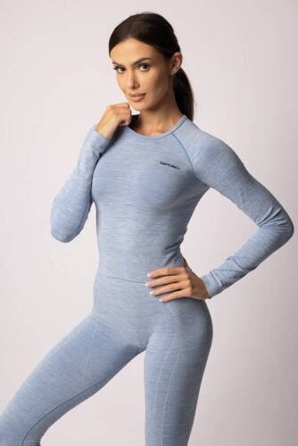 Спортивний лонгслів жіночий Melange Rashguard Spaio, - linchen blue