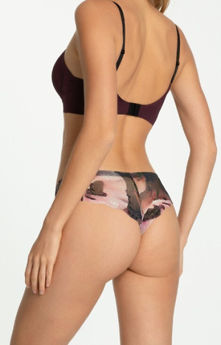 Жіночі трусики-бразиліани Julimex Velvet Bloom Tanga Brasil – квітковий принт