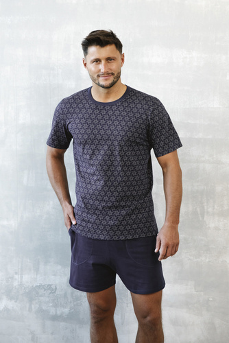 Піжама чоловіча Ricardo Italian Fashion, - темно-синій/принт