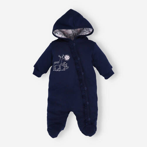 Дитячий чоловічок з капюшоном Jelonki Nini темно-синій