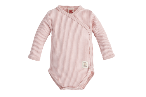 Дитяче боді з довгим рукавом "Natural Harmony" Makoma,- пудрово-рожевий
