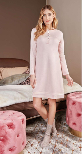 Нічна сорочка на гудзиках PC38082 Nottingham, - рожевий