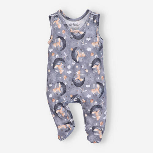 Дитячі високі повзунки з органічної бавовни ABN-4626/LIS Space Tour Nini - голубий