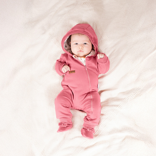 216271 Дитячий комбінезон Nicol Lala – рожевий трикотажний з підкладкою, розмір 56-68