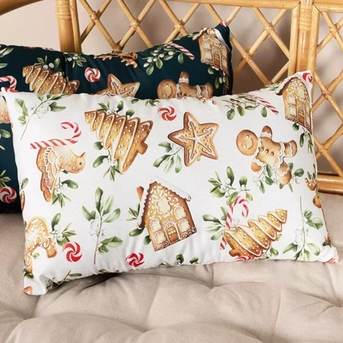 Декоративна наволочка 431052 велюрова з люрексом Eurofirany - білий  -