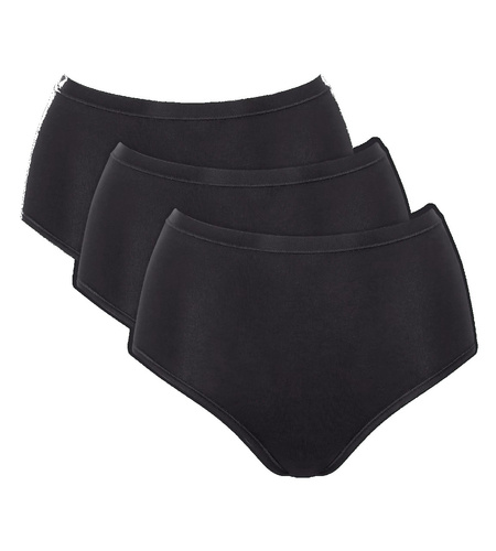 Набір трусиків жіночих 3 шт. Go Daily Cotton Highwaist Sloggi - black