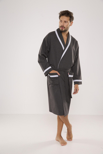 Халат чоловічий  564 Bruno De Lafense - графітний