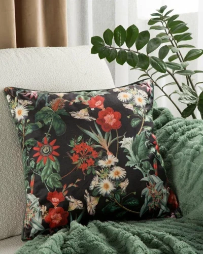 Декоративна велюрова наволочка Velvet 102 Eurofirany, - чорний