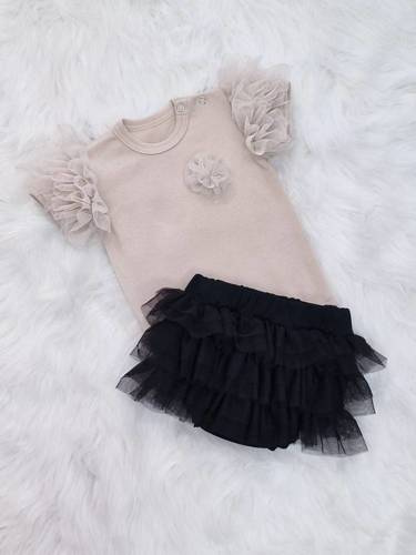 Боді з коротким рукавом Inez Bambarillo, - бежевий