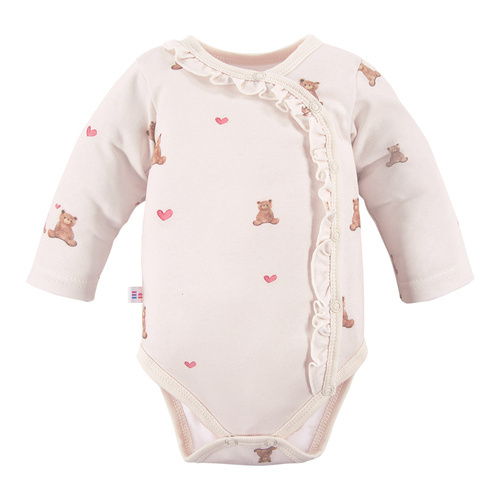 Дитяче боді з довгим рукавом Hearts & Bears Eevi, - eкрю