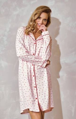 Hічна сорочка на ґудзиках 3229 Saanavi Taro, - рожевий