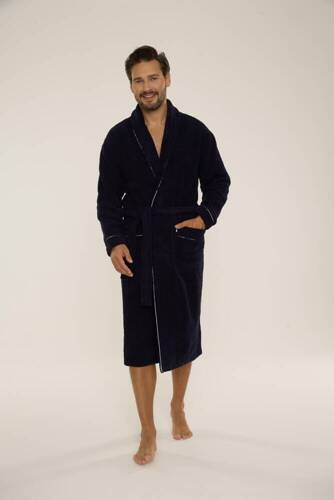 Халат чоловічий 735 Manuele De Lafense, - темно-синій