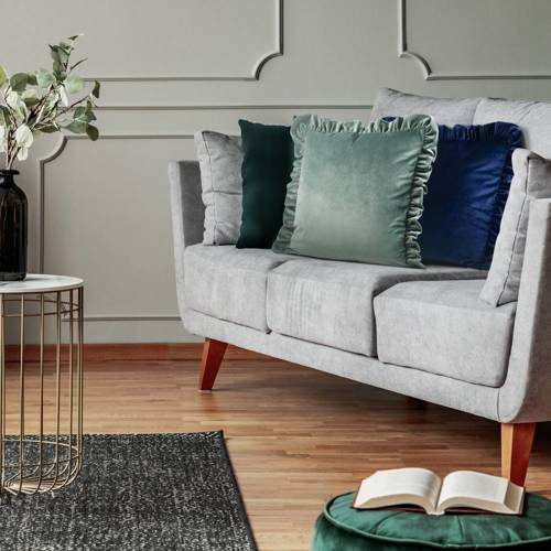 Декоративна наволочка Velvet 25 з воланами Eurofirany , - м'ятна