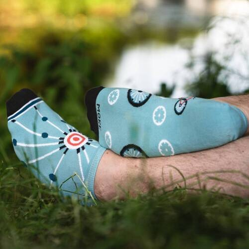 Чоловічі асиметричні шкарпетки 009  More ,-020 блакитний