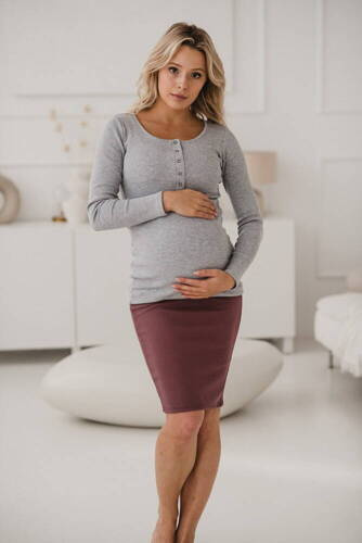 Кофта для вагітних і годуючих мам Tummy Milk&Love, - сірий